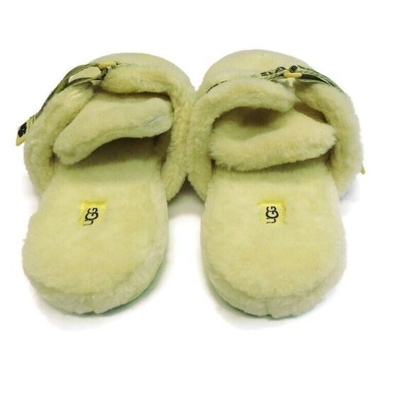 UGG Mens Size 9 Fluff It Slip On Sheepskin Slippers 1118150 Margarita - Picture 6 of 8